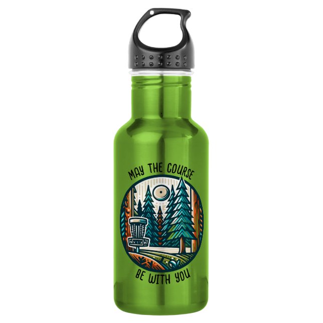 Kann der Kurs mit You Disk Golf sein Edelstahlflasche (Vorderseite)