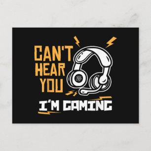 Kann dich nicht hören, ich bin am Gamen - Gamer & Feiertagspostkarte