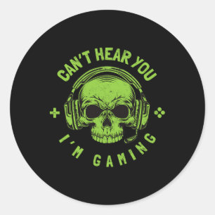 Kann dich nicht hören, ich bin am Gamen - Gamer-To Runder Aufkleber
