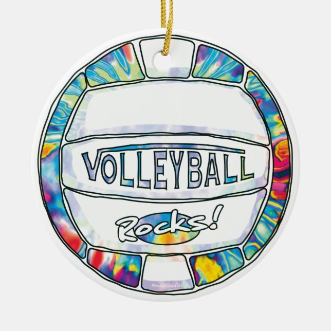 Kann die Gefärbte Krawatte Keramik Ornament (Vorne)