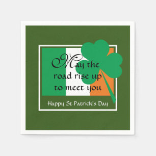 KANN DIE STRASSE AUFSTEIGEN St Patricks Day Serviette
