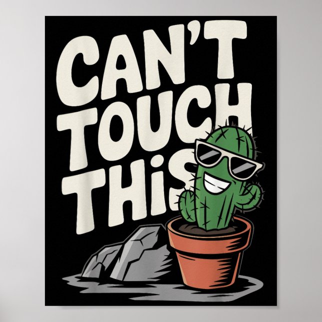 Kann diese Coole Kaktus nicht Touch Poster (Vorne)