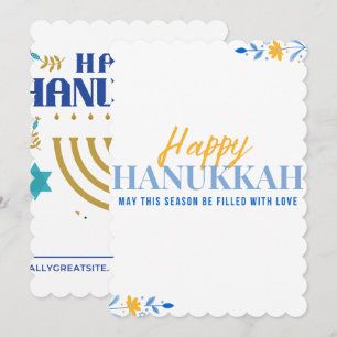 Kann diese Saison mit Liebe Hanukkah Invit gefüllt Einladung