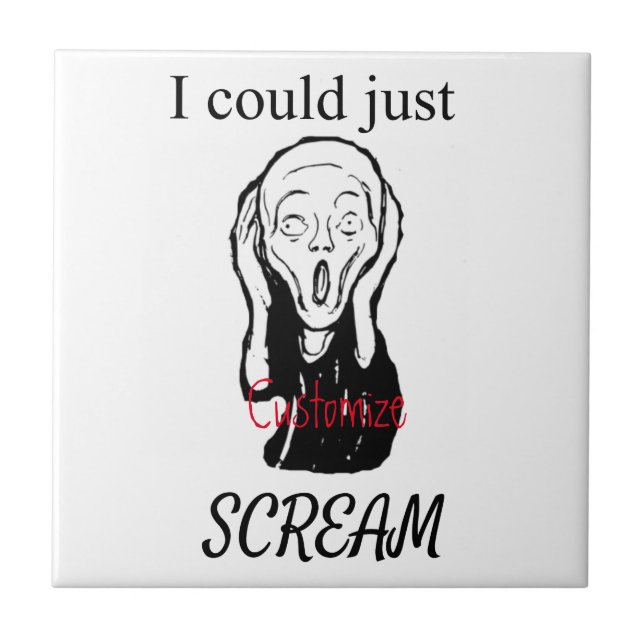 Kann einfach Thunder_Cove schreien Fliese (Vorderseite)