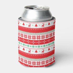 Kann elegantes Weihnachten gestricktes Muster Dosenkühler