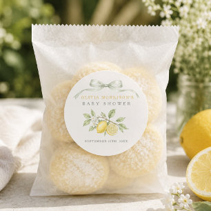 Kann es kaum erwarten, dich zu drücken, Lemon Baby Runder Aufkleber