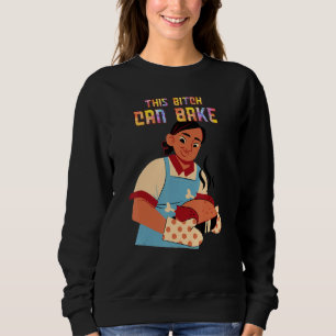 Kann Girl-Lieben backen Funny Text Sweatshirt