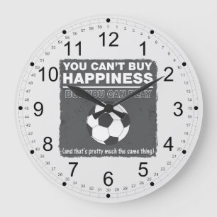 Kann Glück-Fußball nicht kaufen Große Wanduhr