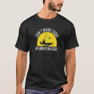 Kann heute nicht arbeiten, Arm ist in einem Gips, T-Shirt