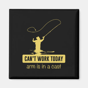 Kann heute nicht arbeiten, Arm ist in Gips Funny F Magnet