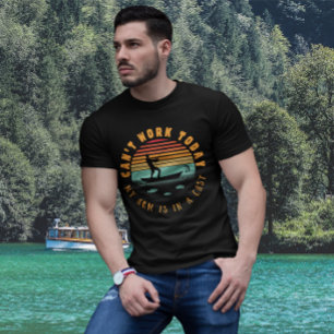 Kann heute nicht arbeiten Lustiger Angelwitz T-Shirt