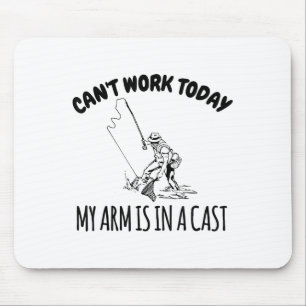 Kann heute nicht arbeiten Mein Arm ist in einem Gi Mousepad