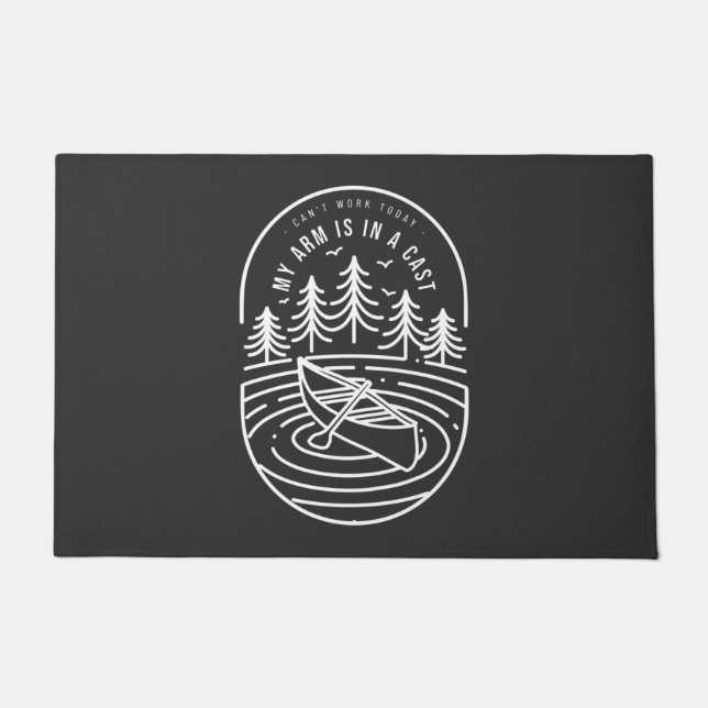 Kann heute nicht arbeiten, mein Arm ist in einer K Fußmatte (Vorderseite)