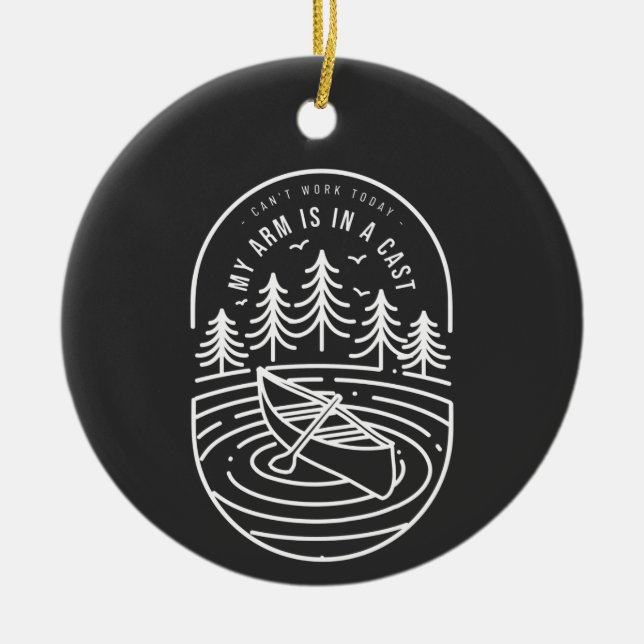 Kann heute nicht arbeiten, mein Arm ist in einer K Keramik Ornament (Vorne)