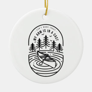 Kann heute nicht arbeiten, mein Arm ist in einer K Keramik Ornament