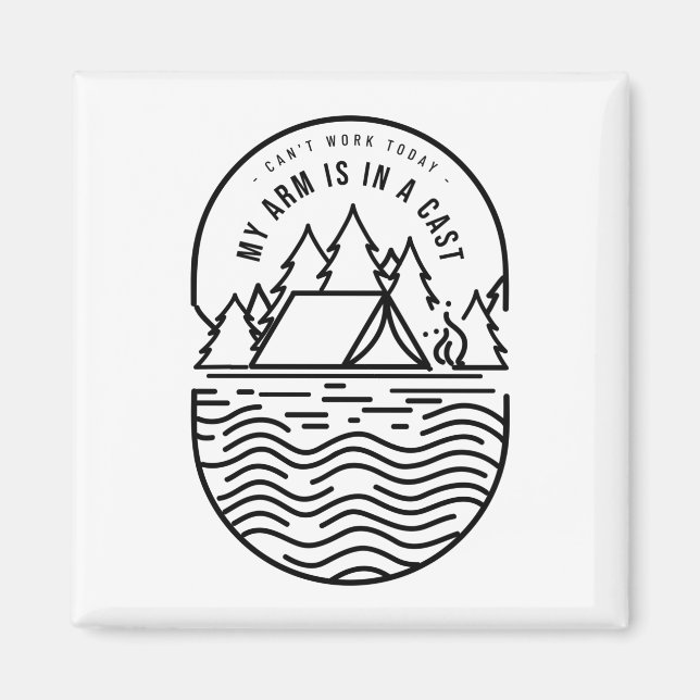 Kann heute nicht arbeiten, mein Arm ist in einer K Magnet (Vorne)