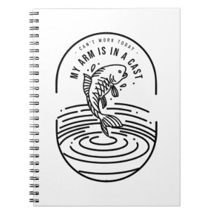 Kann heute nicht arbeiten, mein Arm ist in einer K Notizblock