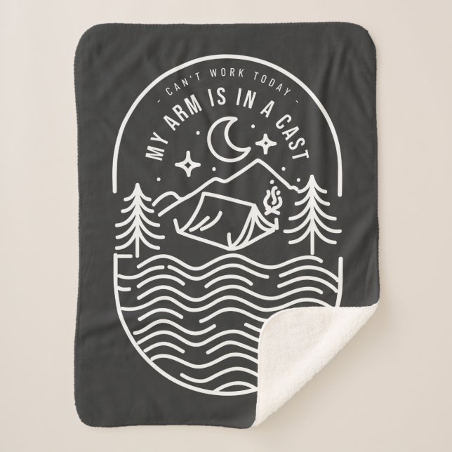 Kann heute nicht arbeiten, mein Arm ist in einer K Sherpadecke (Vorderseite)