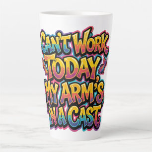 Kann heute nicht arbeiten, mein Arm ist in Gips lu Milchtasse