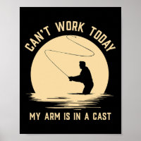 Kann heute nicht arbeiten, mein Arm ist in Gips -
