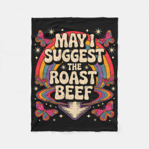 Kann ich das Rinderbraten lustiger Spruch BBQ Sarc Fleecedecke