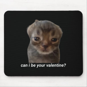 Kann ich dein Valentinstag lustige Katze Meme Brai Mousepad