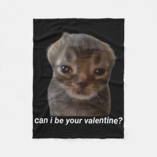 Kann ich dein Valentinstag lustiges Katzen-Meme Br Fleecedecke