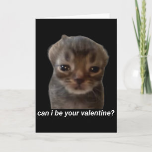 Kann ich dein Valentinstag sein Lustiges Katzen-Me Karte