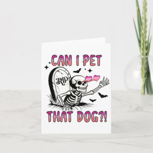 Kann ich den Hund Funny Hund über Skelett Schlotte Karte