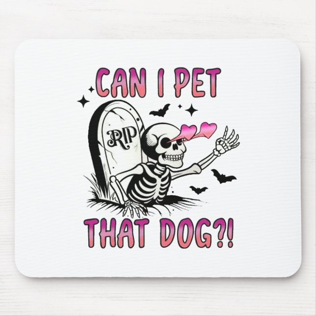 Kann ich den Hund Funny Hund über Skelett Schlotte Mousepad (Vorne)