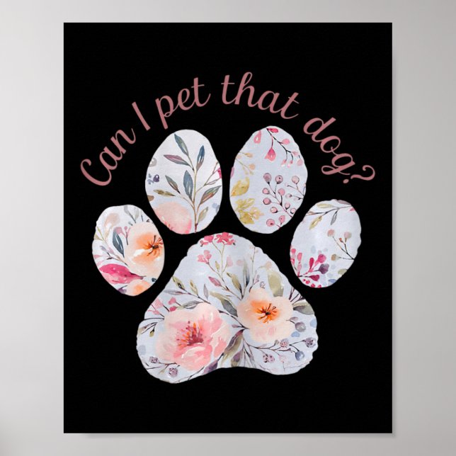 Kann ich diesen Hund Aquarellblütenpflaster drucke (Vorne)