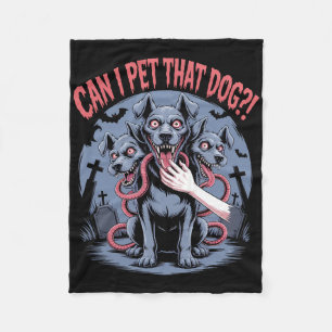 Kann ich diesen Hund Cerberus Horror Halloween Hun Fleecedecke