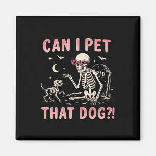 Kann ich diesen Hund, der ein lustiges Skelett auf Magnet