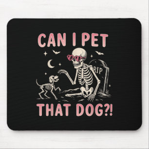 Kann ich diesen Hund, der ein lustiges Skelett auf Mousepad