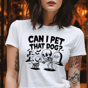 Kann ich diesen Hund Funny Skeleton Gothic Hallowe Tri-Blend Shirt