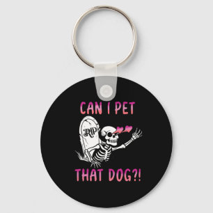 Kann ich diesen Hund Skelett Halloween essen? Schlüsselanhänger