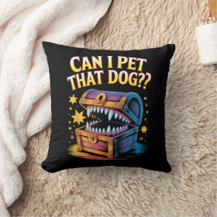 Kann ich diesen Hund streicheln Lustiges Tabletop- Kissen