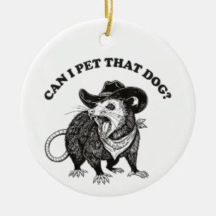 Kann ich diesen Hund streicheln Meme Lustiges Opos Keramik Ornament