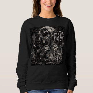 Kann ich diesen Hunde-Skelett-Frenchie streicheln Sweatshirt