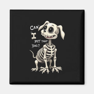 Kann ich dieses Hundeschekelett auf Halloween-Gesc Magnet