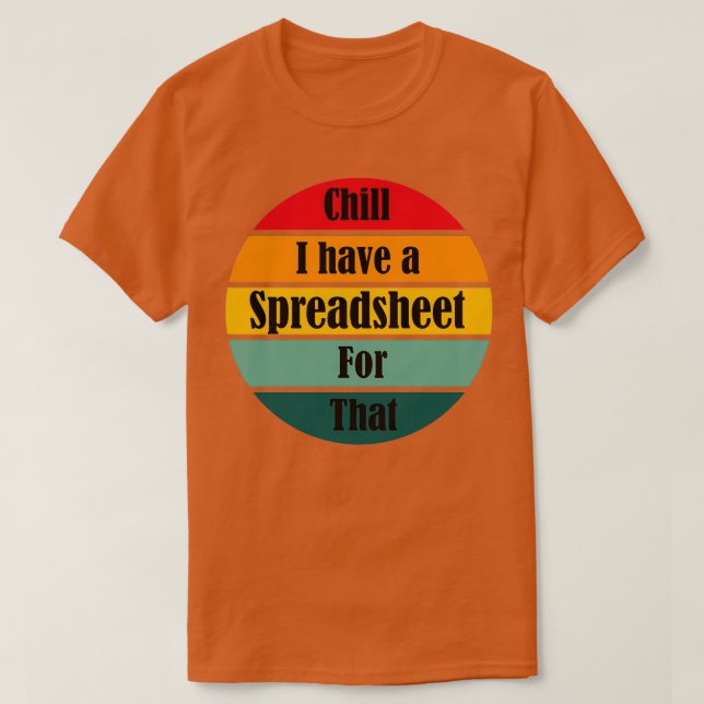 Kann ich eine Tabelle für diesen lustigen Bericht  T-Shirt (Design vorne)