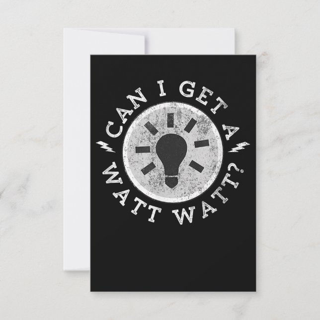 Kann ich einen Watt Funny Liebhaber Elektroingenie Einladung (Vorderseite)