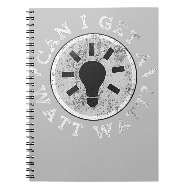 Kann ich einen Watt Funny Liebhaber Elektroingenie Notizblock (Vorderseite)