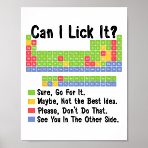 Kann ich es Chemie-Lehrer Periodensystem der lecke Poster