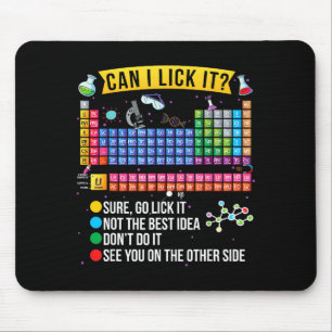 Kann ich es lecken Periodensystem Lustige Wissensc Mousepad