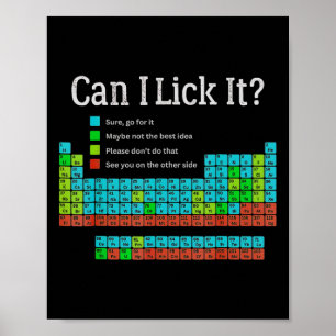 Kann ich es lustig zurück zur Schule Periodensyste Poster