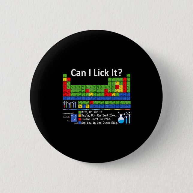 Kann ich es Periodensystem Chart Wissenschaftslehr Button (Vorderseite)