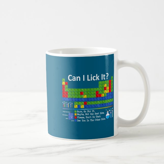 Kann ich es Periodensystem Chart Wissenschaftslehr Kaffeetasse (Rechts)