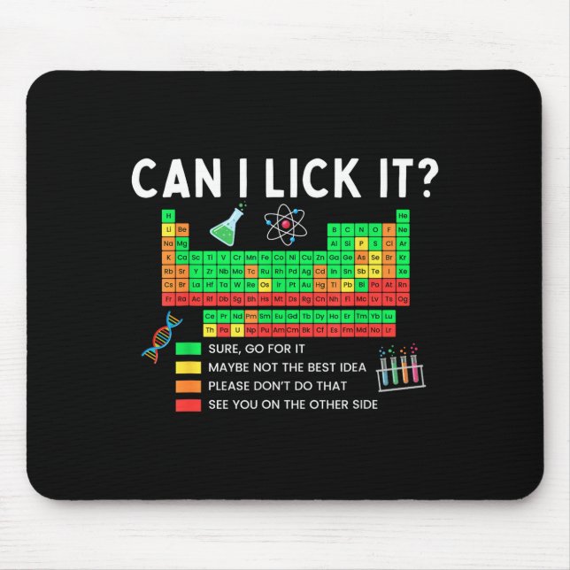 Kann ich es Periodensystem Chart Wissenschaftslehr Mousepad (Vorne)
