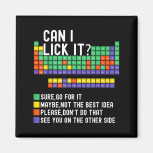Kann ich es Periodensystem Leckere lustige Wissens Magnet